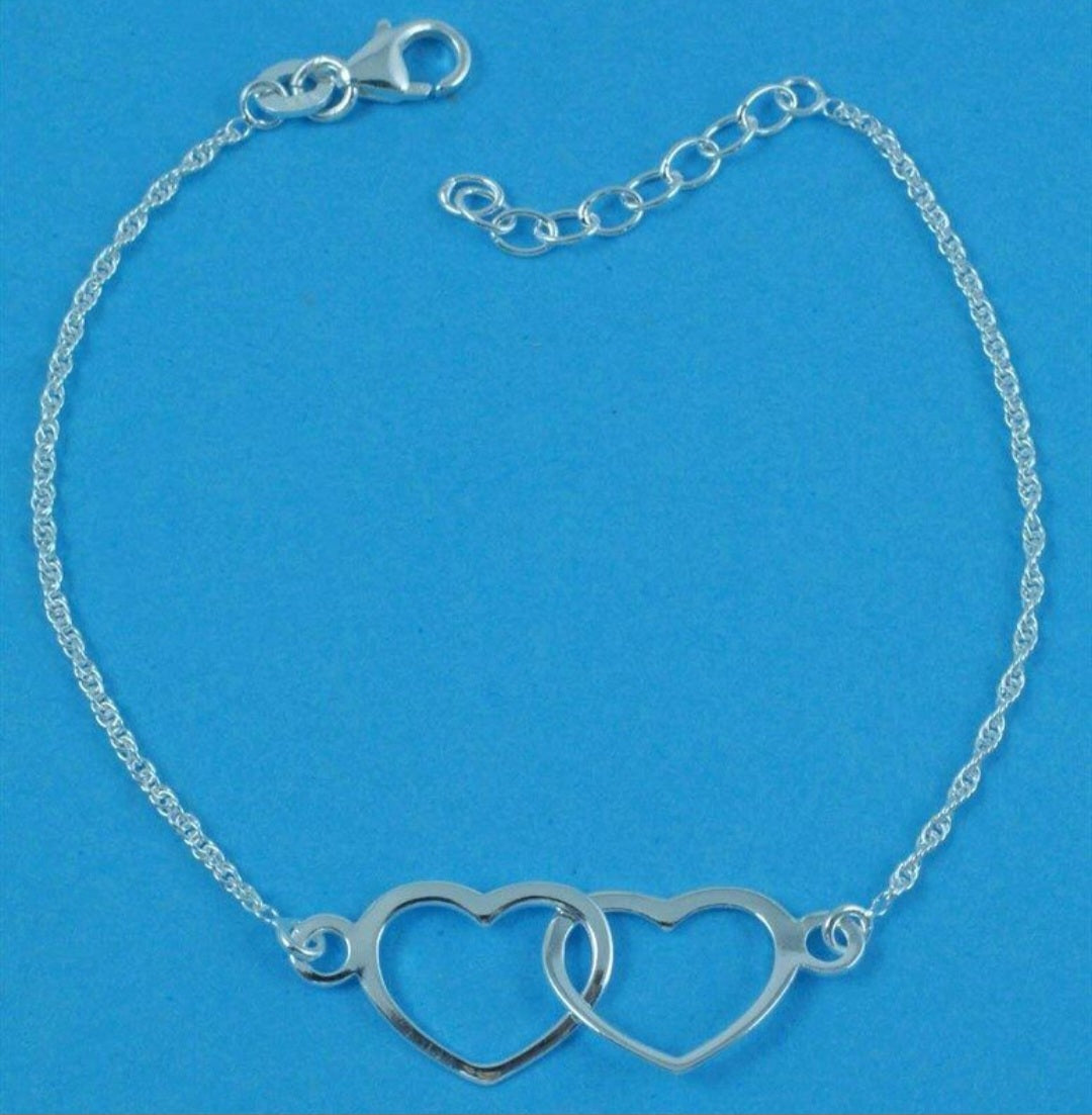 Double heart bracelet