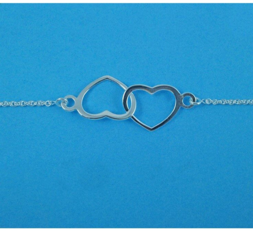 Double heart bracelet