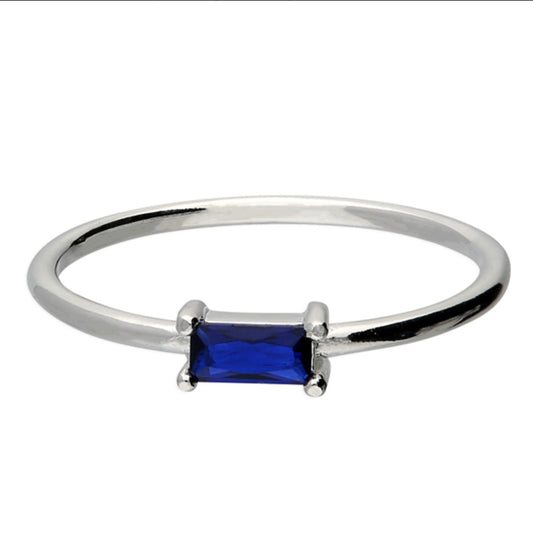 Sapphire sterling silver