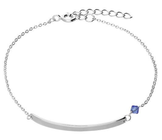 Sapphire swarovski September crystal birthstone