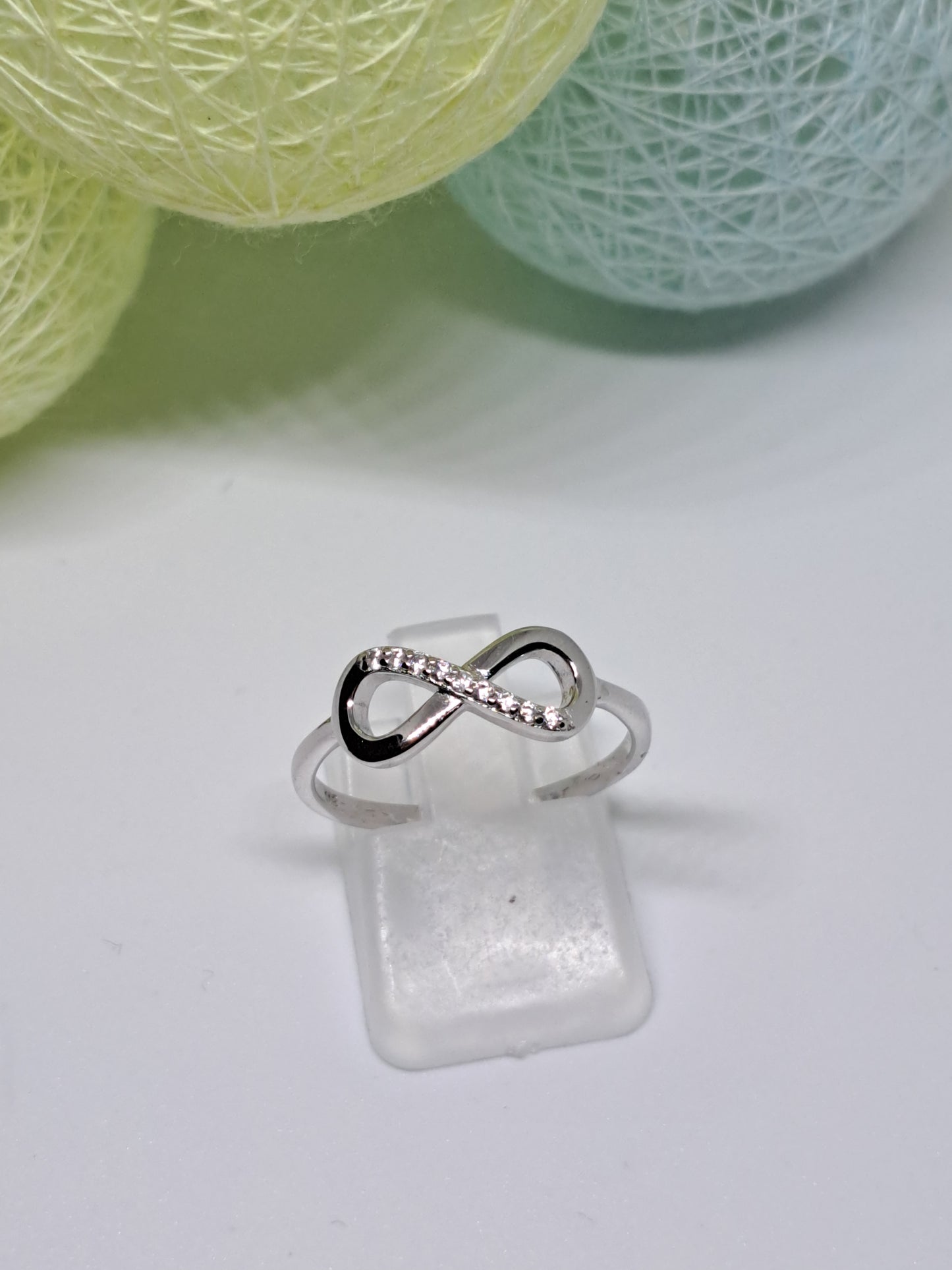 Infinity sterling silver ring