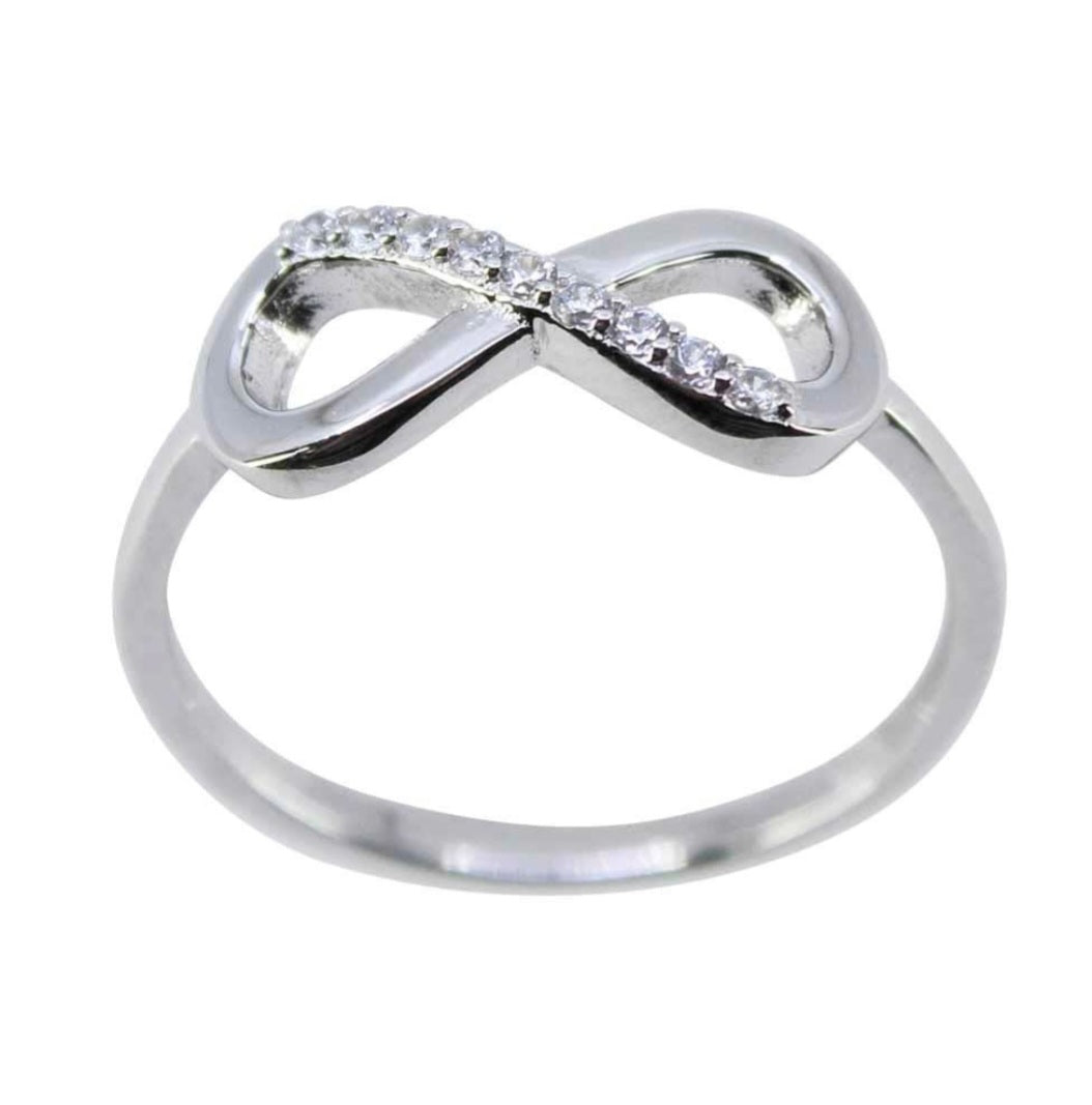 Infinity sterling silver ring