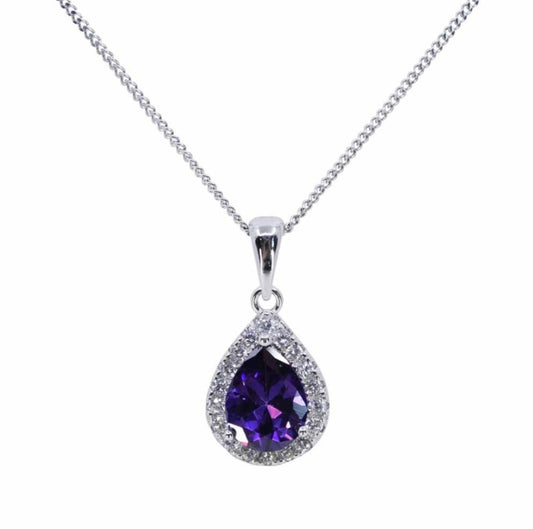 Amethyst-Stone drop neck